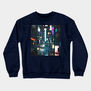 Japan Night Street Crewneck Sweatshirt